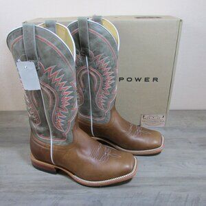 Horse Power Men's Gunny Jimmy Square Toe 13" Western Performance Boot Tan HP1890